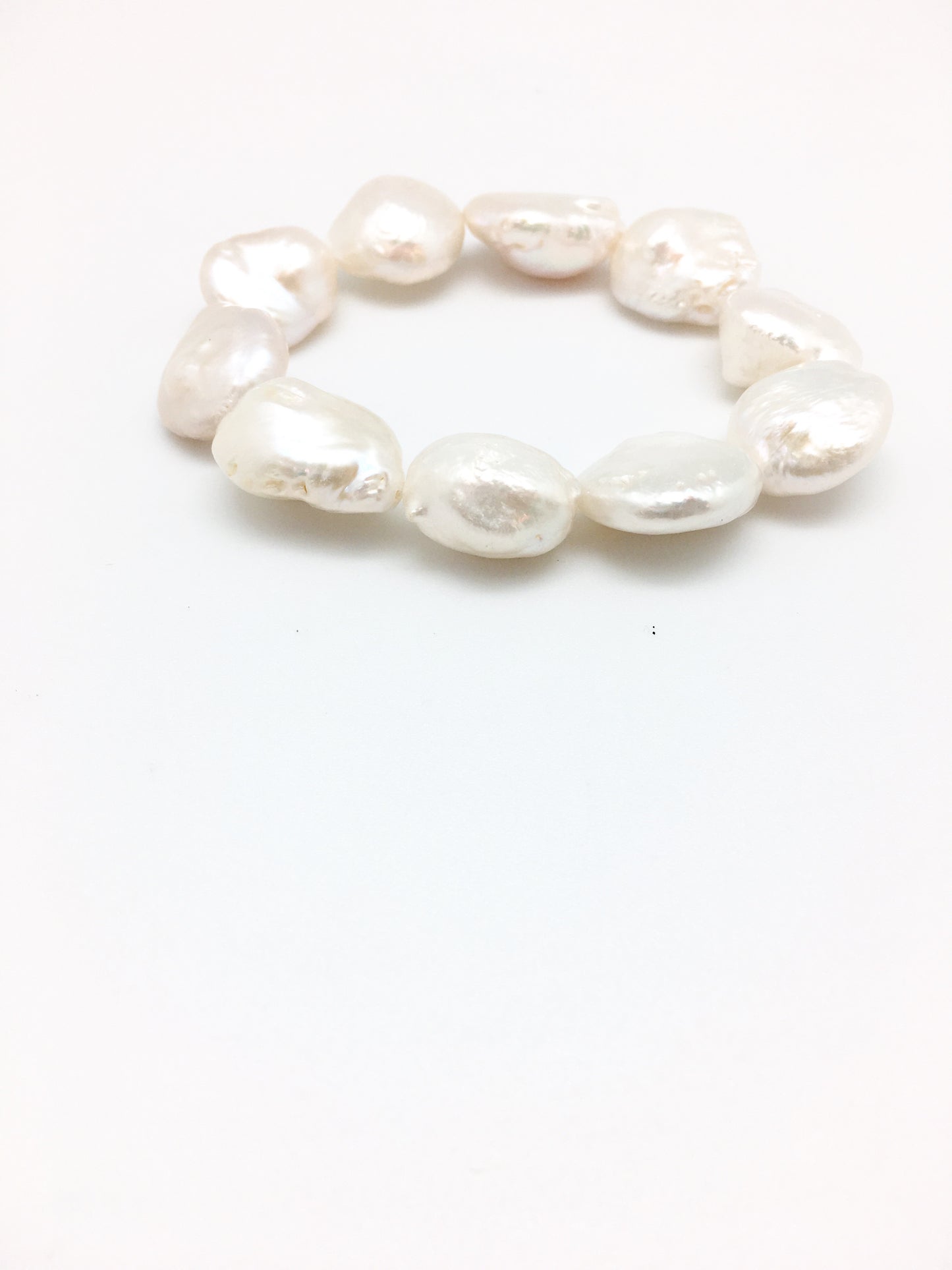 Iris bracelet- white coin