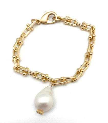 Frederika bracelet - gold pearl
