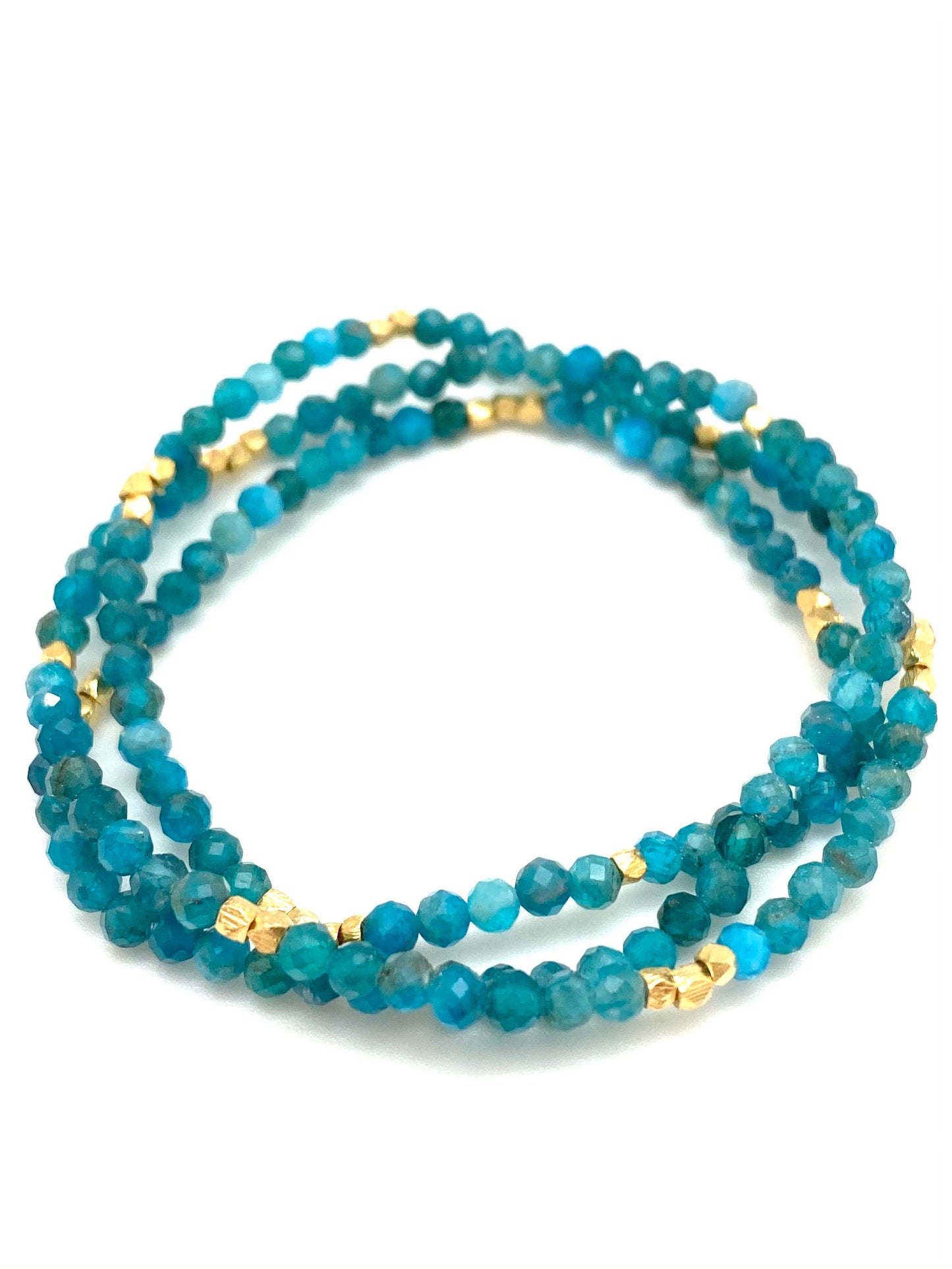 Sigrid beaded bracelet - apatite