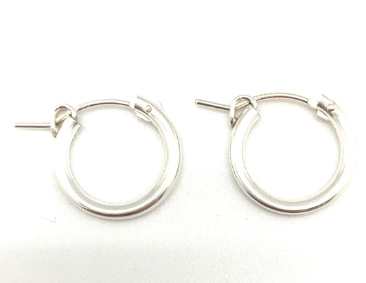 Nina hoop - small plain silver