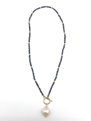 Carol Necklace gem, blue sapphire